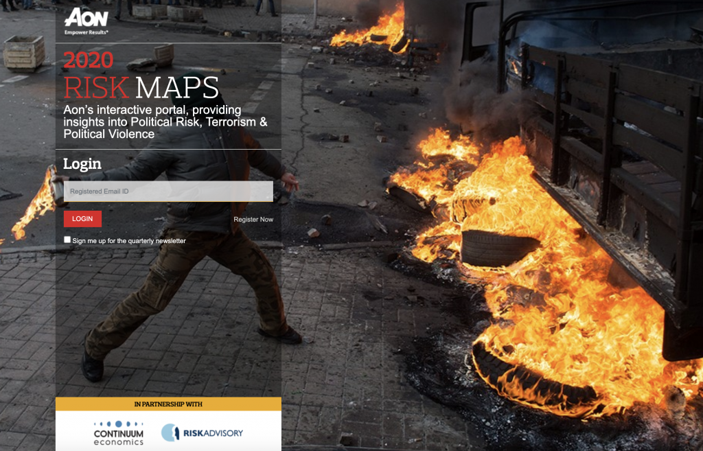 Acceso mapa de riesgo 2020 terrorismo y violencia política