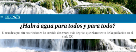 La siguiente fotografía contiene el extracto de una noticia del periódico el país donde se habla sobre los problemas de sequía de la población en unos años. 